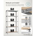Miniatyrbillede 3 af 8: Rootz Garage Opbevaringsstativ - Reolsystem - Organizer - Stålramme - Træhylder - Rustbestandig - Justerbar - Tipbeskyttelse - 180cm x 90cm x 40cm