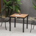 Pikkukuva 7 / 8: Rootz Outdoor ruokapöytä - Puutarhapöytä - Alumiinipöytä - Puutarhakalusteet - Olohuoneen kalusteet - Alumiini/Muovi - Luonnollinen/Musta - 80c mx 80c