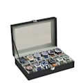 Miniatyrbild 1 av 2: Rootz 12 -fack Watch Box - Glaslock - Titta lagring - Skrapskydd - 32 cm x 18,6 cm x 8,5 cm