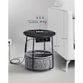 Miniatyrbillede 5 af 9: Rootz sidebord med ladestation - stikkontakt - sort - grå - spånplade stål polyester - 45 cm x 50 cm - 4,4 kg - 35 kg Kapacitet