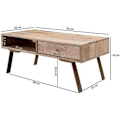Miniatyrbillede 3 af 6: Rootz Sofabord Træ - Træ Sofaborde - Stuebord - 95 x 42 x 50 cm