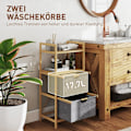 Miniatyrbillede 4 af 11: Rootz Bambus vaskeri - Tøjarrangør - Opbevaringsløsning - Rumbesparelse - 44W x 34d x 96H cm