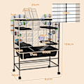 Miniatyrbillede 3 af 11: Rootz Hamster Cage med rør - gnaverhus - Small Animal Habitat - Øvelse sjov - 109 cm x 82 cm x 46 cm, sort