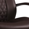 Miniatyrbild 6 av 7: Rootz Executive Office Chair - Äkta läder - Vridbar skrivbordsstol - Ergonomisk design, Integrerat svankstöd, Multi-Block Rocker Mechanism - Brun & Si