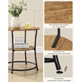 Miniatyrbillede 4 af 6: Rootz Rundt Sidebord - Valnød Sort - Spånplade stål - 30 kg Kapacitet - 55cm x 55cm - Moderne stuemøbler