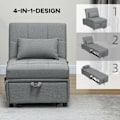 Miniatyrbillede 6 af 11: Rootz 3 -i -1 foldestol - gæsteseng - hvilestol - justerbar ryglæn - skumpolstring - 65,5L x 104W x 81H cm