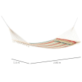 Pikkukuva 3 / 9: Rootz Hammock Swing Bed - Riippuva istuin - Riippuva keinusänky - Riippukeinu - Kelluva keinusänky - Värikkäät raidat - 188 x 140 cm