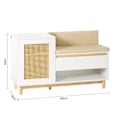 Miniatyrbillede 4 af 7: Rootz skoskab med bænk - Entryway Organizer - Opbevaringsenhed - MDF og fyrretræ konstruktion - Justerbar hylde - Formbeskyttelse - Komfortable siddep