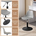Miniatyrbillede 6 af 8: Rootz Barstol - Drejelig skammel - Justerbar højde - Blødt PU-materiale - Stabil stålramme - 41cm x 61-73cm x 39cm