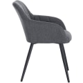 Miniatyrbillede 4 af 9: Rootz sæt med 4 spisestuestole - Køkkenstole - Moderne siddepladser - Ergonomisk design - Åndbart linned - Gulvbeskyttelse - 49cm x 43cm x 81cm