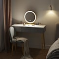 Miniatyrbild 6 av 8: Rootz justerbart toalettbord med LED-spegel och sammetspall - Sminkbord - Justerbar belysning, gott om förvaring, ergonomisk design - 100 cm x 122 cm