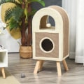 Miniatyrbild 2 av 8: Rootz Skrapstolpe - Cat Cave - Cat Scratching Stolpe - Cat Climbing Tree - Kattsäng - Kaffe - 40 x 34 x 91 cm