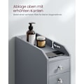 Miniatyrbillede 5 af 8: Rootz Dove Grey smalt badeværelsesskab - Opbevaringsskab - Organizer - MDF-materiale - Letvægts - Pladsbesparende - Nem montering - 40cm x 18cm x 70cm