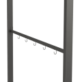 Miniatyrbillede 7 af 9: Rootz Grillpavillon - Grilloverdækning - BBQ Pavillon - Brandsikkert tag - Holdbar stålramme - Redskabskroge - 215cm x 150cm x 182/220cm