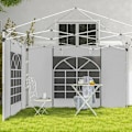 Pikkukuva 2 / 7: Rootz Gazebo - Sivupaneelit - 2 pakkauksen sivun vaihto - Pop Up Gazebo - Ikkunoilla ja ovilla - Valkoinen - 295W x 195K cm
