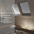 Miniatyrbillede 3 af 9: Rootz Skylight Blackout Rullegardin - Fjernbetjent sugekopper - Uigennemsigtigt stof - 100 % solbeskyttelse - Polyester - Nem at samle - Valgbar størr