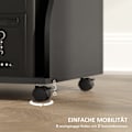 Miniatyrbillede 5 af 10: Rootz Rollbar computertabel - skrivebord med opbevaring - mobil arbejdsstation - rigelig opbevaringsplads - 80 x 48 x 75 cm, sort