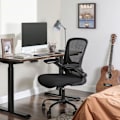 Miniatyrbillede 4 af 7: Rootz Kontorstol - Kontorstol med opklappelige armlæn - Ergonomisk kontorstol - Mesh-kontorstol - Arbejdskontorstol - Drejelig kontorstol - Computerst