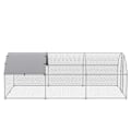 Miniatyrbild 1 av 5: Rootz Chicken Coop - Husdjursbur - Utomhusfjäderfähus - Hönsbur - Ankhus - Kaninhus - Med skärm taklås - Silver - 280L x 570W x 197H cm