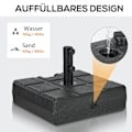 Miniatyrbillede 5 af 10: Rootz Parasol Stand - Paraply Holder - Screen Stand - Holder op til 40 kg - HDPE Shell - 49 cm x 49 cm x 36,5 cm