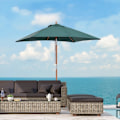 Miniatyrbillede 2 af 10: Rootz Foldbar Haveparaply - Strandparasol - Justerbar parasol - Robust grantræ - UV-resistent polyester - 200 x 150 x 235 cm