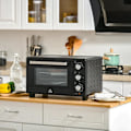 Miniatyrbillede 2 af 5: Rootz miniovn - 1 trådramme og 1 bageplade - 3 madlavningstilstande - ovn med justerbar temperatur - metal med grill rustfrit stål - sort/sølv - 46 x