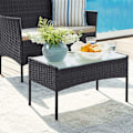 Miniatyrbillede 5 af 7: Rootz 4-delt PE Polyrattan Havemøbelsæt - Patio Siddegruppe - Udendørs Lounge - Galvaniseret metalstel - 56,5 cm x 99 cm x 71 cm