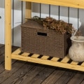 Miniatyrbillede 5 af 7: Rootz Havearbejdsbord - Integreret vask i rustfrit stål - 2 hylder - Massivt træ - Brun - 92 x 45 x 120 cm