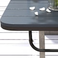 Miniatyrbillede 4 af 7: Rootz Balcony Hængebord - Havebord - Sammenklappelig - Højdejusterbar - Aluminiumsstel - Plastbordplade - Træeffekt - Sort - 60cm x 40cm x 64cm
