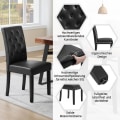 Miniatyrbild 5 av 8: Rootz Matsalsstolar - Köksstolar - Bekväma sittplatser - Ergonomisk design, enkelt underhåll, hög hållbarhet - konstläder och massivt trä - 44cm x 99c