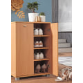 Miniatyrbillede 2 af 4: Rootz design skoskab moderne træ bøg 12 par sko 4 rum 2 døre - Skohylde 60 x 90 x 35 cm pladsbesparende - Sko kommode med hylde