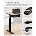 Miniatyrbillede 8 af 8: Rootz justerbart stående skrivebord - Greige Sort - Spånpladestål - Elektrisk skrivebord - 60 cm x 140 cm x (72-120 cm) - Stille motor - 31,6 kg