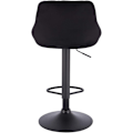 Miniatyrbillede 6 af 7: Rootz sæt med 2 barstole - Fløjlsbordstole - Justerbare og drejelige taburetter - Komfortable, stabile, holdbare - 35 cm x 38 cm sæde, højde 60 cm-82