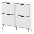 Miniatyrbillede 1 af 7: Rootz Shoe Cabinet - Shoe Organizer - Storage Unit - Justerbar hylde - Holder 16 par - 95 x 26 x 95 cm hvid
