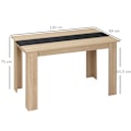 Miniatyrbillede 3 af 7: Rootz Spisebord - Moderne finerbord - Elegant Natural Wood - Sæder 4-6 - Anti -slip - 120L x 69W x 75H cm