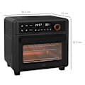 Miniatyrbillede 3 af 10: Rootz sort miniovn - Air Fryer - Bordpladeovn - 6 forudindstillinger - Jævn madlavning - Sparer tid og energi - 33,5 cm x 32 cm x 32,5 cm