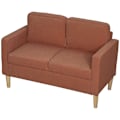 Miniatyrbillede 1 af 11: Rootz Two Seater Sofa - Mini Couch - Loveseat - Storage Race Efficiency - 117 x 63 x 79 cm lyserød