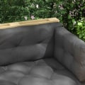 Miniatyrbillede 7 af 8: Rootz Havesædehynder - Havemøbler - Vejrbestandig - Knapsyning - Rygpude - Sidepude - Polyester - Mørkegrå - 120cm x 80cm x 12cm