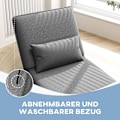 Miniatyrbillede 7 af 11: Rootz 3 -i -1 Justerbar gulvstol - Chaise Lounge - Gæsteseng - 6 -positionskomfort - Faux læder - 75 cm x 81 cm x 68 cm