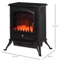 Miniatyrbillede 2 af 11: Rootz elektrisk pejs - sort - metal, glas - 16,34 cm x 11,02 cm x 21,65 cm