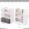 Miniatyrbild 3 av 8: Rootz 2-i-1 bokhylla för barn - Förvaringsorganisatör - Mobil hyllenhet - Dubbelsidig åtkomst - Slitstark MDF - Barnsäker design - 62,5 cm x 82,5 cm x