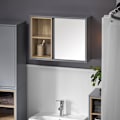 Miniatyrbillede 3 af 7: Rootz Mirror Door Wall Cabinet - Badeværelsesopbevaring - Vægskab - Rumbesparende - 60 cm x 45 cm x 20 cm