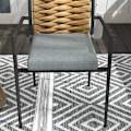Miniatyrbillede 5 af 6: Rootz Havestole - Udendørsstole - Terrassestole - Sædehynder - Vejrbestandig - Moderne Design - PE Rattan - Polyester - Brun-Grå - 40W x 47D cm
