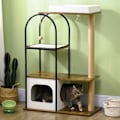 Miniatyrbild 2 av 10: Rootz Cat Scratching Post Tree - Climbing Paradise - Cat House - Jute Rep Scratching Posts - Hängande lekboll - 80cm x 40cm x 118,5cm