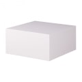 Miniatyrbillede 3 af 7: Rootz sofabord 60 x 60 x 30 cm højglans MDF hvidlakeret - Design stuebord Terning firkantet - Lounge sidebord kubeform