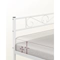 Pikkukuva 7 / 9: Rootzin valkoinen metallisängyn runko - King-size-vuode - jauhemaalattu runko - Heavy Duty - 207,6 cm x 161,8 cm x 86,4 cm