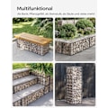 Miniatyrbillede 8 af 8: Rootz Galvaniseret stål Gabion kurvesæt - Trådbur - Netvægge - Landskabsgarnering - 100 cm x 30 cm x 30 cm