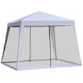 Miniatyrbild 1 av 8: Rootz Gazebo - Trädgårdspaviljong - Marquee Partytält - Tält med myggnät - Väderbeständig - Metall + Polyester - Grå - 3 x 3 m