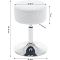 Miniatyrbild 3 av 8: Rootz Corduroy justerbar svängbar pall - Sminkstol - Möbelsittplatser - Andningsbar sits - 33,5 cm x (52-67 cm) x 33,5 cm
