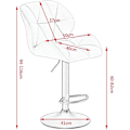Miniatyrbild 3 av 10: Rootz Barpall - Justerbar bänkstol - Vridbar barstol - Ergonomisk design - Modernt utseende - Enkel montering - 94cm-116cm x 50cm x 40cm